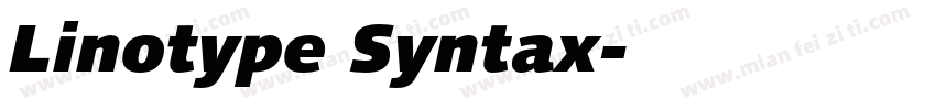 Linotype Syntax字体转换